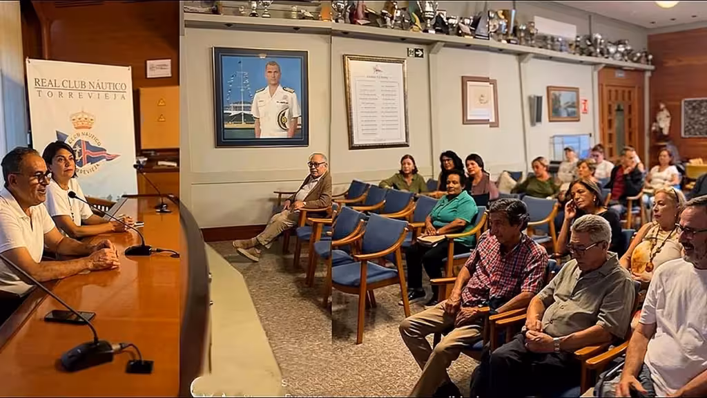 Alimentos Solidarios abre candidaturas hasta el 15 de noviembre para renovar su directiva Participantes en una asamblea de Alimentos Solidarios en el salón de juntas del Real Club Náutico de Torrevieja.